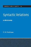 Syntactic Relations