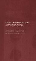 Modern Mongolian: A Course-Book