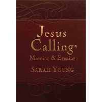 Jesus Calling Morning and Evening, Brown Leathersoft Hardcover, with Scripture References