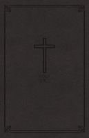 NKJV, Value Thinline Bible, Large Print, Charcoal Leathersoft, Red Letter, Comfort Print
