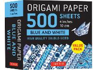 Origami Paper 500 sheets Blue and White 4" (10 cm)
