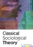 Classical Sociological Theory