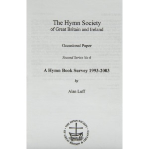A Hymn Book Survey 1993-2003