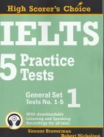IELTS 5 Practice Tests, General Set 1
