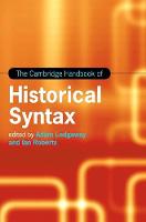 The Cambridge Handbook of Historical Syntax
