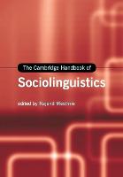 The Cambridge Handbook of Sociolinguistics