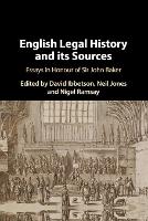 English Legal History and its Sources