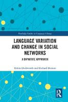 Language variation and change in social networks