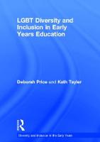 LGBT Diversity and Inclusion in Early Years Education