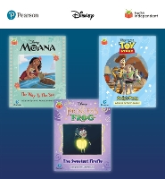 Pearson Bug Club Disney Year 1 Pack E, including decodable phonics readers for phase 5; Moana: The Way to the Sea, Toy Story: Andy's Party, The Princess and the Frog: The Sweetest Firefly