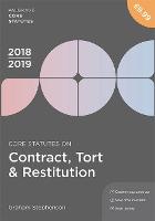 Core Statutes on Contract, Tort & Restitution 2018-19