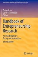 Handbook of Entrepreneurship Research
