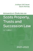 Avizandum Statutes on the Scots Law of Property, Trusts & Succession