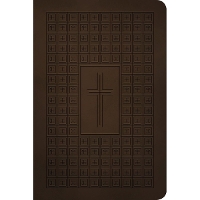 NLT Premium Value Thinline Bible, Filament-Enabled Edition (Leatherlike, Dark Brown Cross)