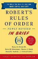 Robert's Rules of Order Newly Revised In Brief, 3rd edition