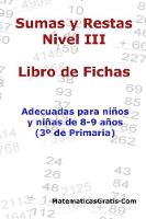 Libro de Fichas - Sumas y Restas - Nivel III