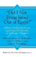 “Did I Not Bring Israel Out of Egypt?”