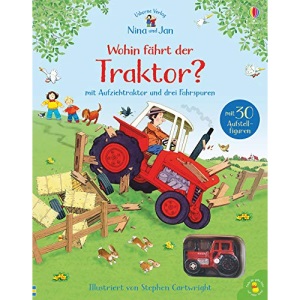 Nina und Jan - Wohin fährt der Traktor?: mit Aufziehtraktor und drei Fahrspuren