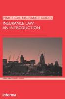 Insurance Law: An Introduction