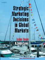 Strategic Marketing Decisions In Global Markets
