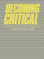 Becoming Critical