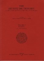 Hittite Dictionary of the Oriental Institute of the University of Chicago Volume P, fascicle 2 (para- to pattar)