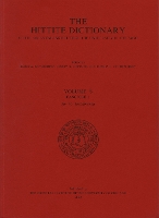 Hittite Dictionary of the Oriental Institute of the University of Chicago Volume S, fascicle 1 (sa- to saptamenzu)