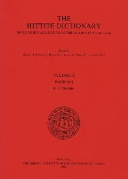 Hittite Dictionary of the Oriental Institute of the University of Chicago. Volume S, fascicle 3