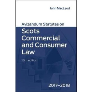 Avizandum Statutes on Scots Commercial and Consumer Law 2017-2018