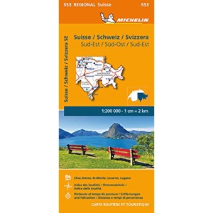 Suisse Sud-Est - Michelin Regional Map 553