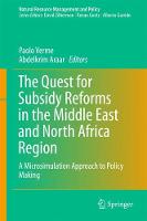 The Quest for Subsidy Reforms in the Middle East and North Africa Region