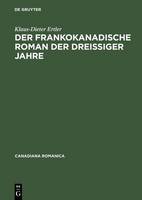 Der frankokanadische Roman der dreißiger Jahre