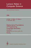 Mathematical Foundations of Programming Language Semantics