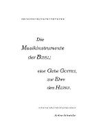 Die Musikinstrumente der Bibel