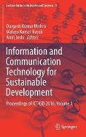Information and Communication Technology for Sustainable Development